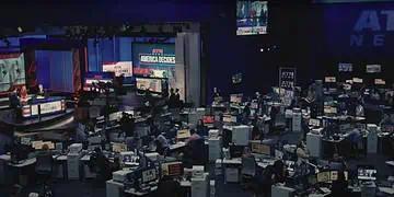 The news room at ATN on the night of the election.