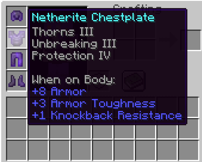 The best possible chestplate in Minecraft.