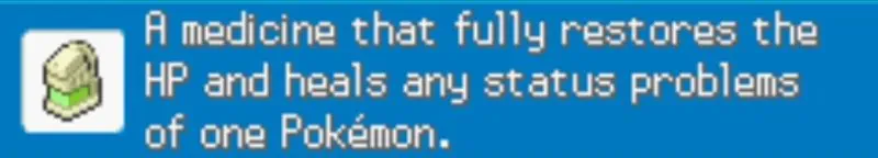 A Full-Heal potion in Pokemon Radical Red.