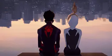 An image of Miles and Morales and Ghost-Spider.